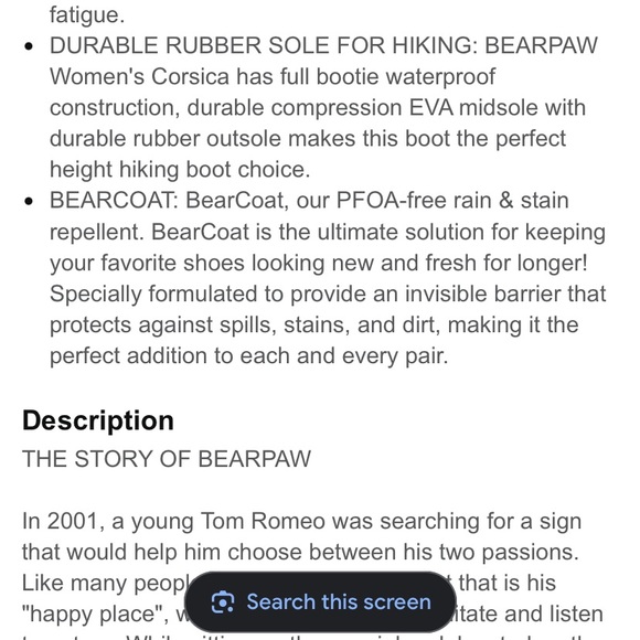 BearPaw EUC “Corsica” Waterproof Cow Suede Hiking Boot. - Picture 12 of 15